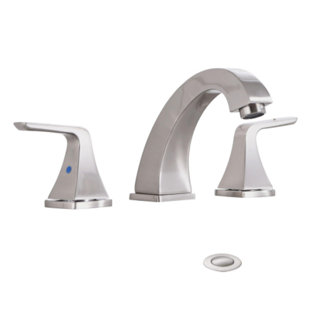 Widespread Bathroom Faucet with Drain Assembly