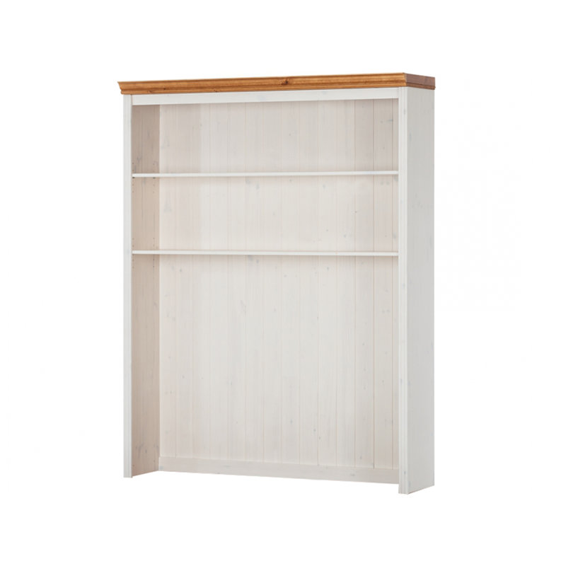 Tillett 177cm H x 137cm W Standard Bookcase, White/Natural