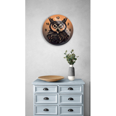 Horloge murale graphique en verre trempé