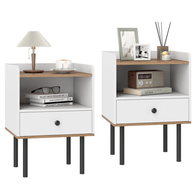 41cm W Manufactured Wood Bedside Table