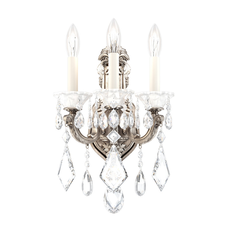 La Scala Candle Wall Light, Antique Silver
