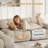 Chenille Modular Sectional Sofa, Convertible Sponge Sofa Boneless Couch For Living Room, L Shaped 3-Seat Sofa With Ottoman,  Removable Armrests & Backrest, Filled With High Density Sponge & Pocket Springs-1319951978