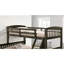 Lit double simple en bois massif avec style transitionnel, finition grise, lattes et angle, l 60 po x P 81 po H 68 po pour la chambre à coucher