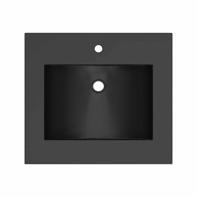 24" Palomar Concrete Vanity Top with Integrated Sink in Ash - Single Faucet Hole