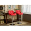 Tabourets de bar contemporain à hauteur réglable touffetés, ensemble de 2-941611885