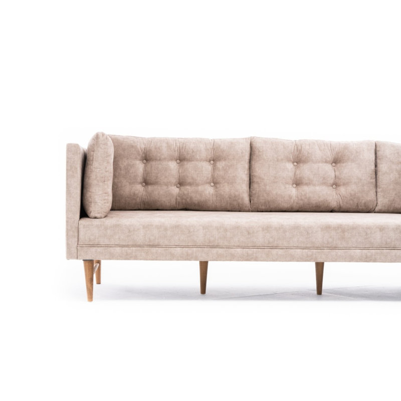 Canapé modulaire Edony, 100 % polyester crème