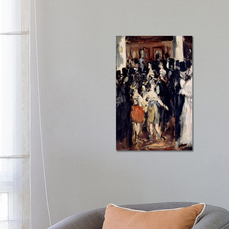 Masked Ball At The Opera by Edouard Manet - Wrapped Canvas Painting, 66.04 cm H x 45.72 cm W x 1.91 cm D