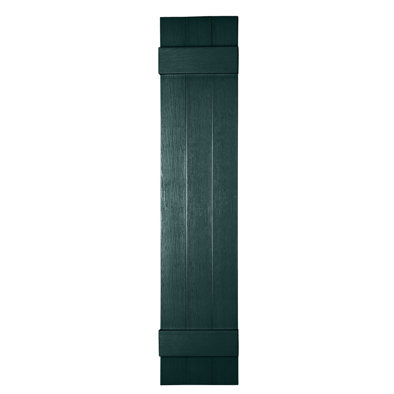 Persiennes personnalisées fermées à 3 planches, Vert ébène, 31"
