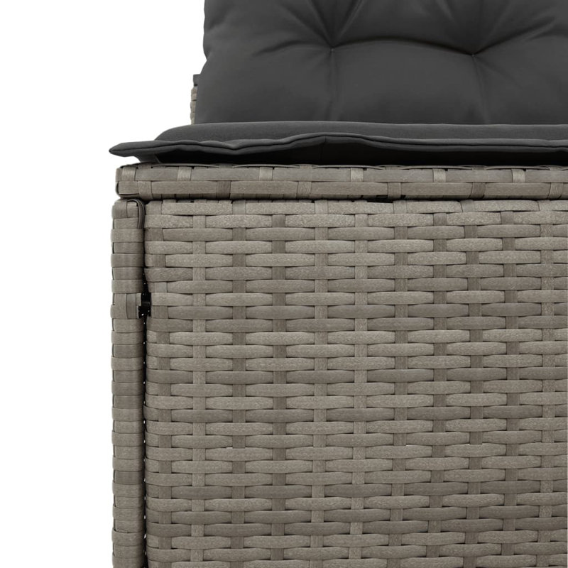 Causeuse d'extérieur avec coussins 21,3 po Sabiya, Gris / noir