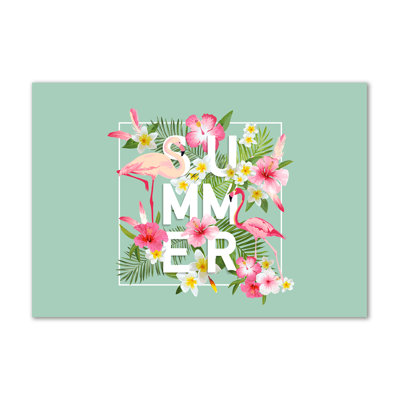 Holidays And Flamingos - Wrapped Canvas Print