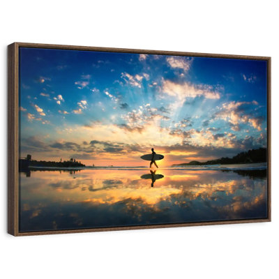 Sunset Surfer Reflection
