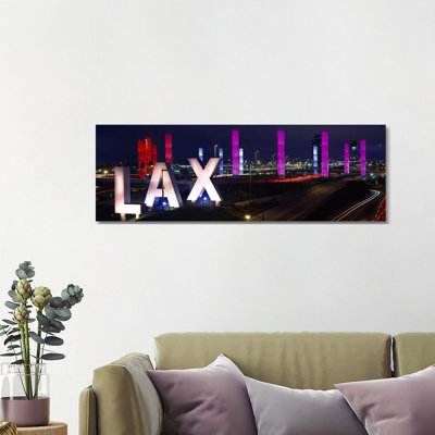Los Angeles Intl Airport Los Angeles CA by Panoramic Images - Wrapped Canvas Panoramic Print