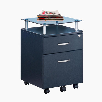15.75'' Wide 2 -Drawer Mobile File Cabinet