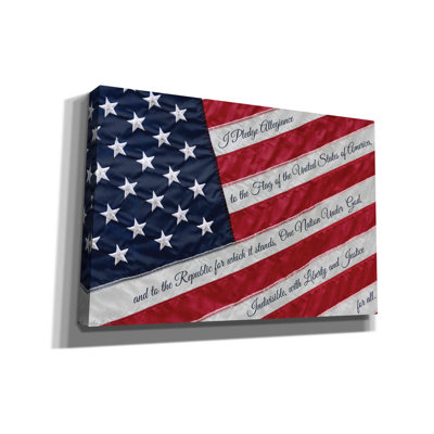 «Amilda I Pledge Allegiance II On Canvas» par Lori Deiter, art textuel
