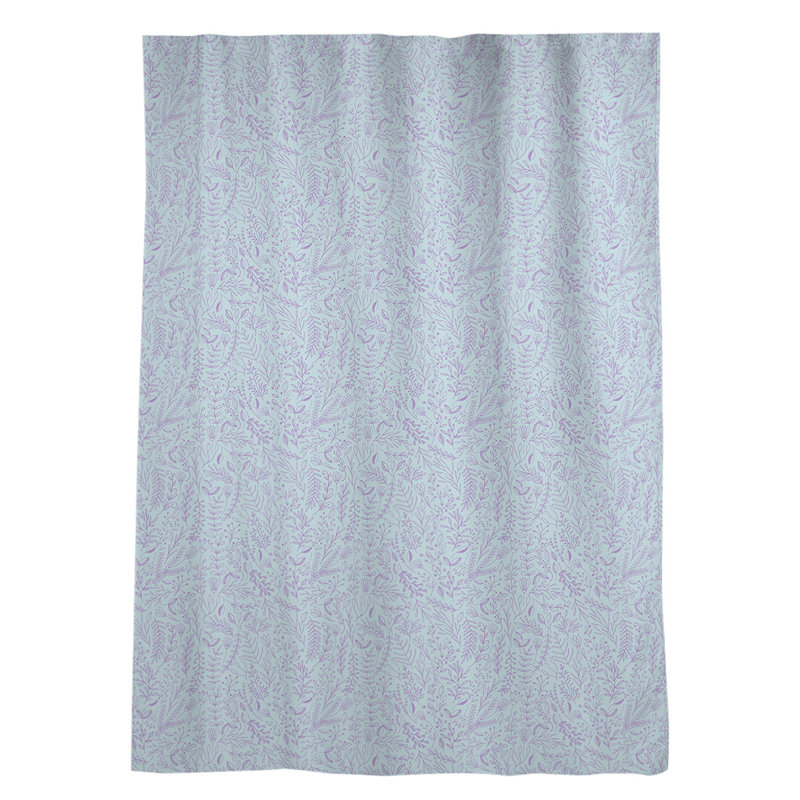 Panneau de rideau simple occultant avec passe-tringle ditsy, Bleu / mauve