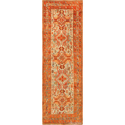 Tapis de couloir turc antique Oushak