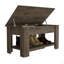 Table de rangement, une tablette de table extensible, quatre pieds, tablette inférieure-1419943490