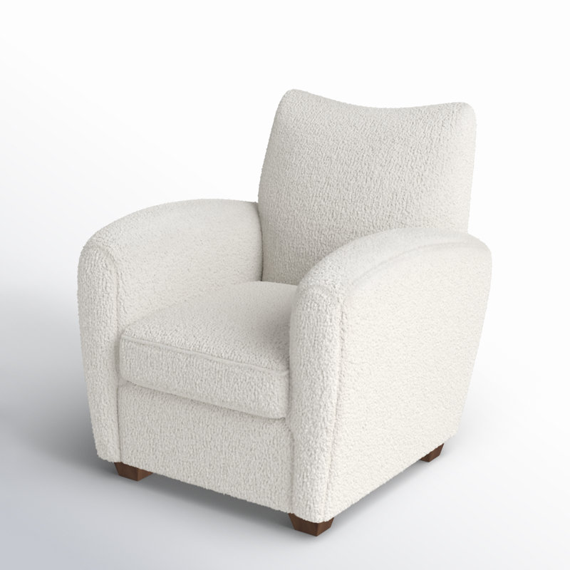 Gloriette Accent Chair, Natural, White Polyester