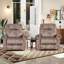 Fauteuil inclinable électrique lève-personne de 39,37 po de largeur avec massage, chaleur et USB + charge de type C (ensemble de 2)-113431993