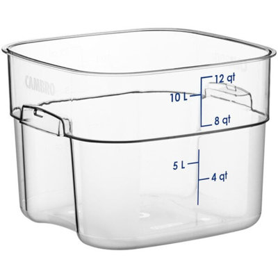 Cambro Camsquares Freshpro 8 Qt. Clear Square Polycarbonate Food Storage Container