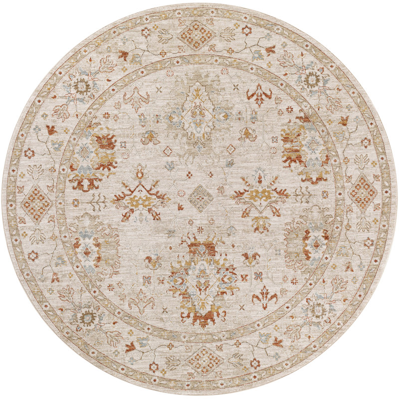 Finnlagh Oriental Indoor Rug, Round 5'