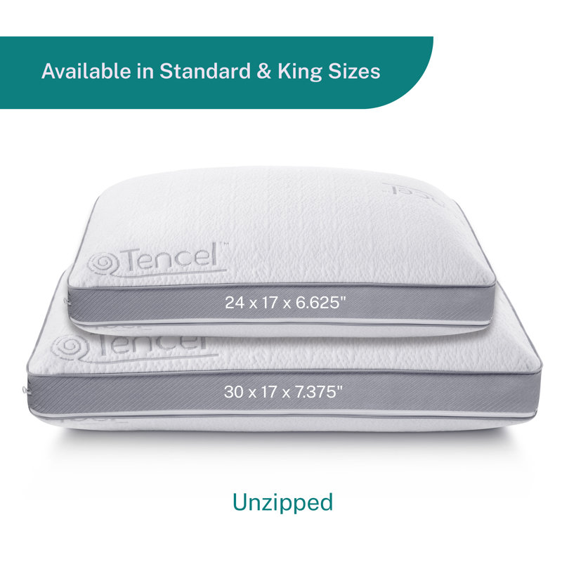 Gel Memory Foam Firm Cooling Pillow, King