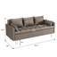 Canapé 3 places en similicuir avec rangement relevable, canapé de conception moderne avec coussin confortable cousu à la main-1424356448