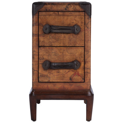 Vasco Old World Map Side Table