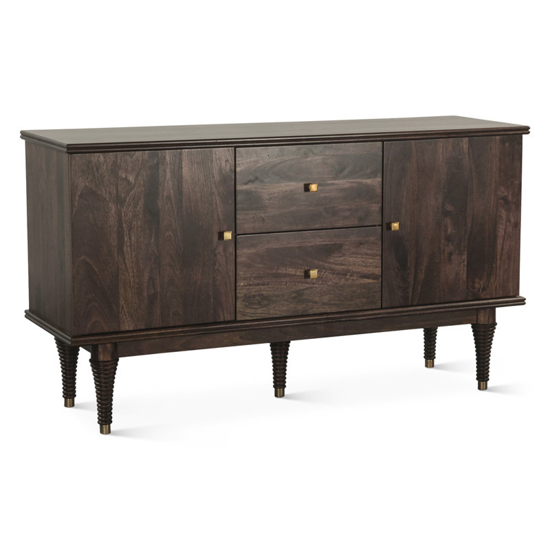 Provence 55" Sideboard in Natural Brown, Dark Sienna