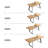 Modern Kitchen Dining Set, 51'' to 67'' Extendable Dining Table with 32"H Upholstered Dining Chairs(1Table 6Chairs)-656058193-611208663