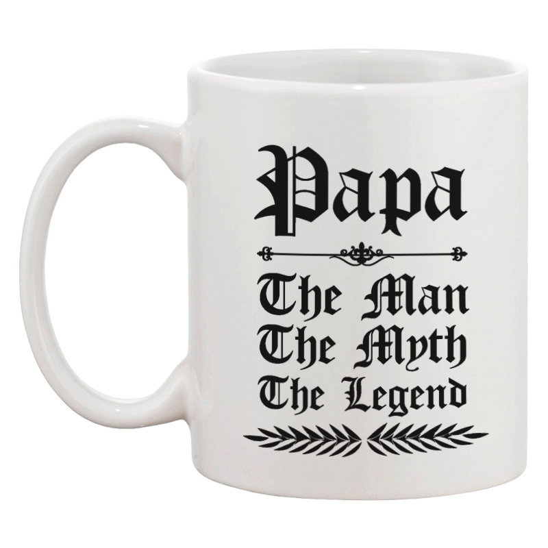 Mallon Vintage Gothic Papa the Man the Myth the Legend Coffee Mug Winston Porter