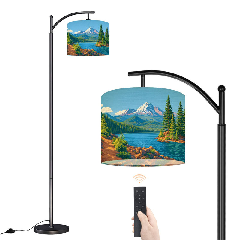 Lampe sur pied à arc avec abat-jour réglable Lake Siskiyou Mt Shasta