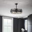Ventilateur de plafond noir mat avec télécommande Luo