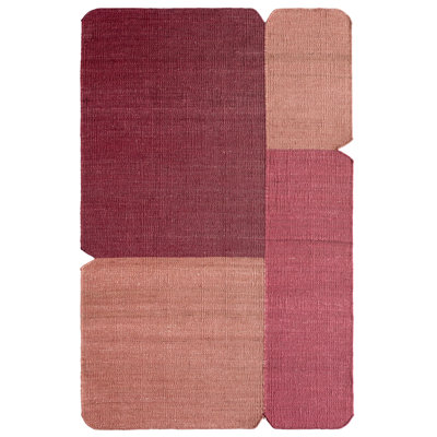 Jaipur Living Davi Handwoven Colour Block Red Area Rug (18in Swatch)