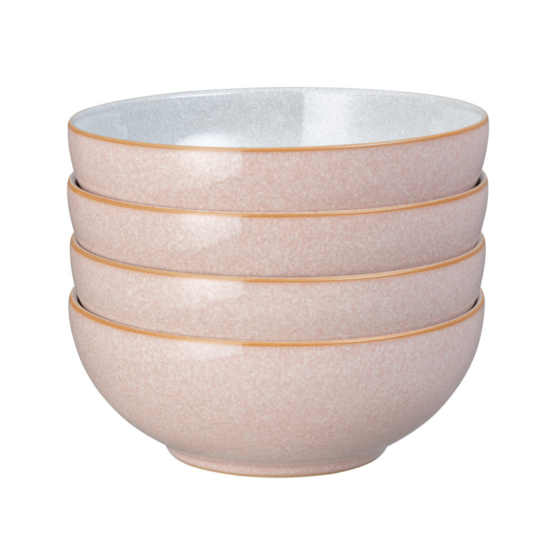 Denby Elements Cereal Bowls, Sorbet Pink