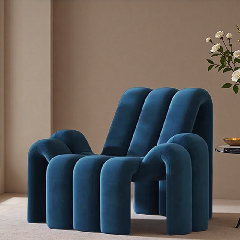 Chaise de loisirs créative simple., Bleu