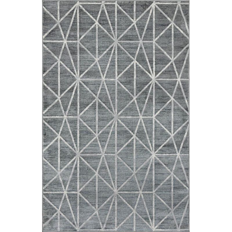 Clidy Abstract Indoor Rug, Rectangle 5' x 8'