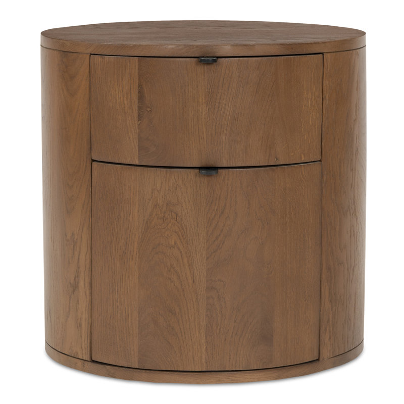 THEO TWO DRAWER NIGHTSTAND, Brown