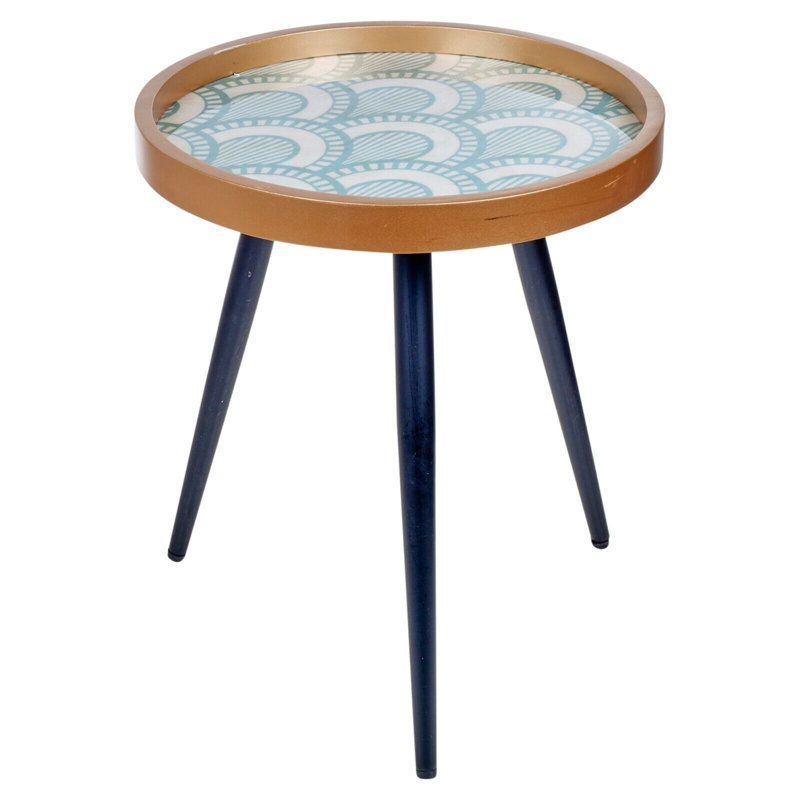 Chadbourne Tray Top Nesting Tables, Blue/White