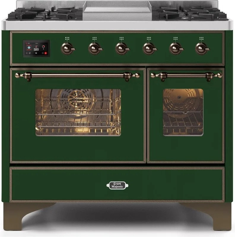 Majestic II 40" 3.82 cu. ft. Freestanding Dual Fuel Range with Griddle, Liquid Propane, Matte Graphite/Chrome