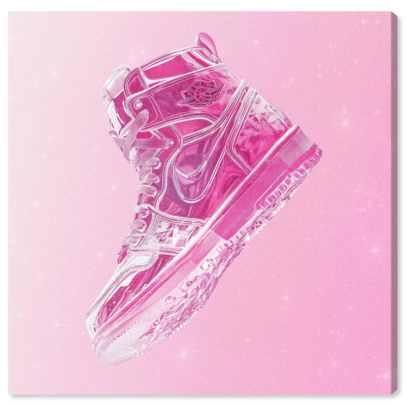 «Clear Crystal Sneaker Canvas» par Rose , Toile tendue, H 12 po x l 12 po