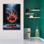 «Red Rose On Fire 2» par Rey Klimt, art mural sur toile-953102734