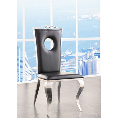 Fauteuil d'appoint haut sans accoudoirs en cuir synthétique noir de 2 personnes, siège fixe à hauteur standard, siège et dossier rembourrés, structure en acier inoxydable, siège sans accoudoirs avec mousse à densité élevée et confortable