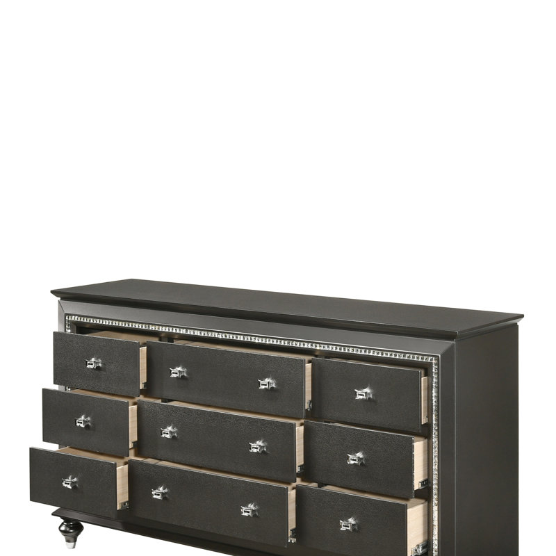 Commode Kaitlyn, Gris argenté