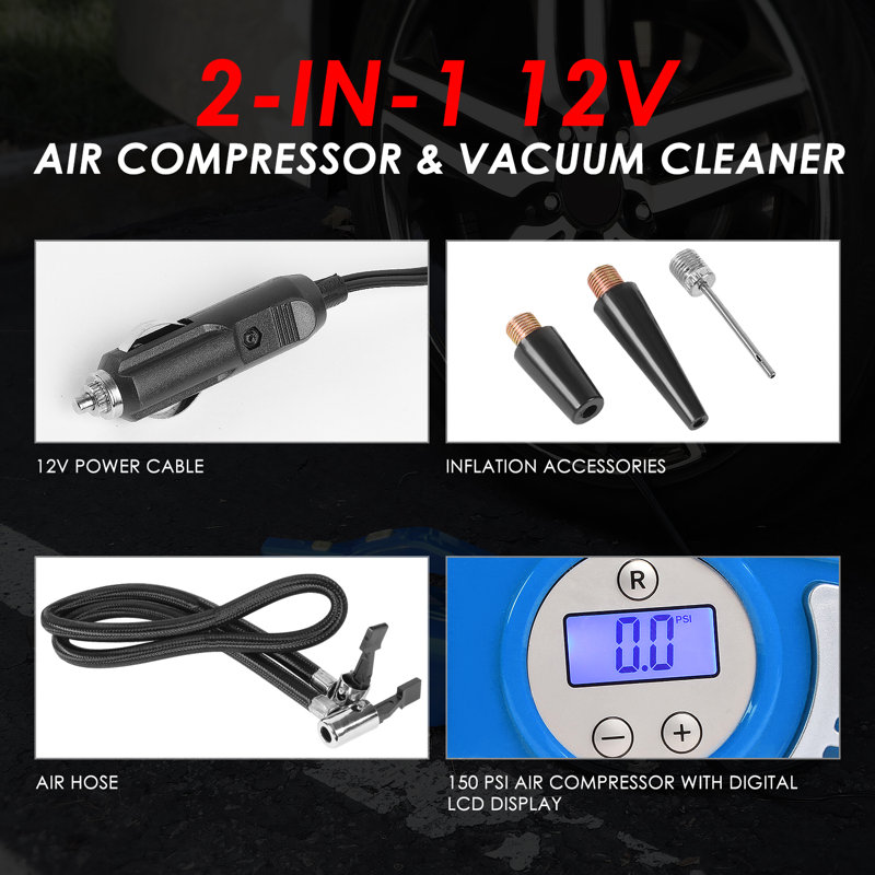 DNA Motoring Plug-in Dry Vacuum, Blue