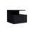 Floating Nightstand 12"H, Wall Mounted With Single Drawer And 2-Tier Shelf, Black-535858967