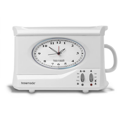 Atomic Alarm Tabletop Clock in White