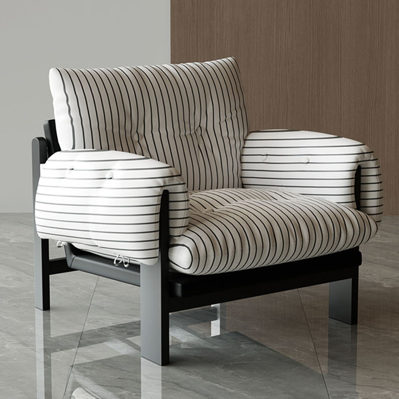 Chaise d'appoint vintage en tissu avec structure en bois massif pour un usage domestique