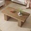 Table basse 47,24 pouces cannelée rectangulaire pour salon, table d'appoint Farmhouse