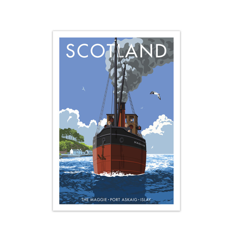 Scotland The Maggie by Stephen Millership - Print, 29.7 cm H x 21 cm W x 1 cm D, No Frame